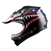 WOW Youth Kids Motocross BMX MX ATV Dirt Bike Moutain Helmet Shark Bla