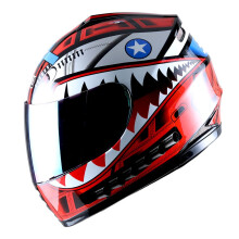 WOW Motorrad Integralhelm Street Bike BMX MX Jugend Kinder Shark Red