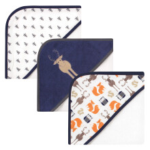 Unisex detsk bavlnen uter ky s kapucnou Hudson Baby, modr , los , jedna velkost