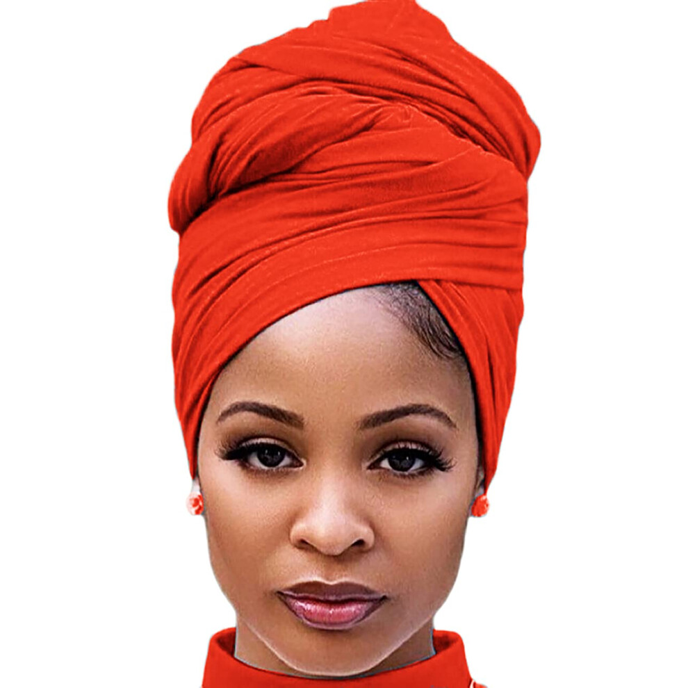 Bandeau Harewom pour femmes, couleur unie, mode cheveux longs, foulard africain