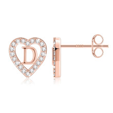 Brincos de garotas Brincos para meninas Brincos infantis de ouro rosa para meninas para meninas S925 STERLING SLATER POST BRIACHOS DE MENINAS HIP
