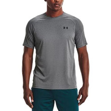 Under Armour Men's Velocity 2.0 Short Sleeve T Shirt, (012) Pitch Gray Light Heather / / Black, Small