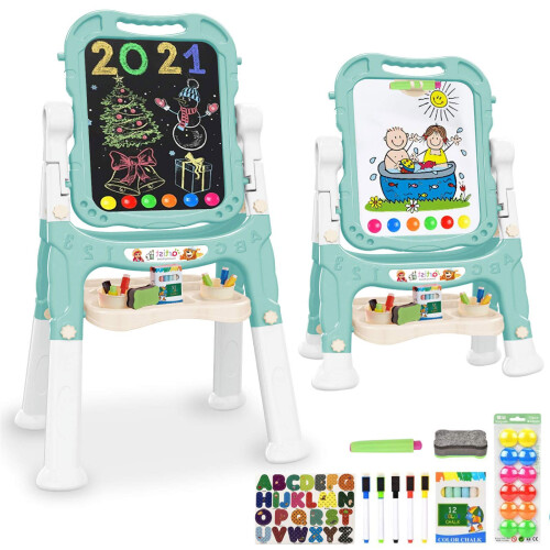 Mojitodon Easel for Kids Rotatable Double Sided Easel for Kids Adjusta