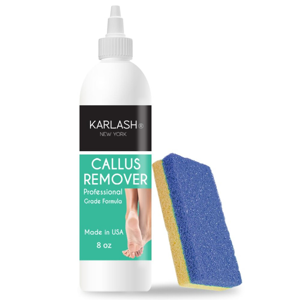 Karlash Callus Remover Gel for Feet and Foot Pumice Stone Scrubber Kit Remove Hard Skins Heels and Tough Callouses from feet Quickly and Eff
