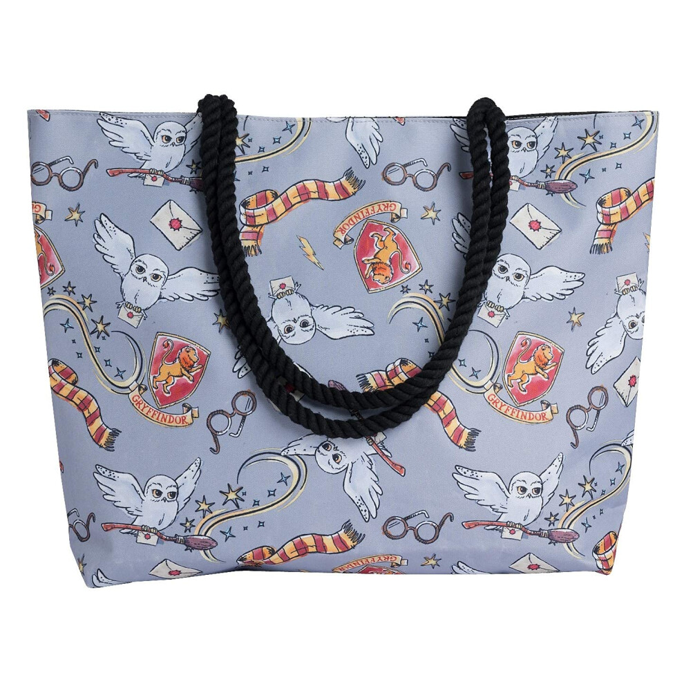 Harry Potter Tote Reistas Gryffindor Hedwig All Over Print Grijs-image