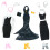 Vestido de noiva preto de edi      o limitada do BJDBUS com acess   rio de bolsa para 11,5 polegadas de roupas de boneca de boneca 1