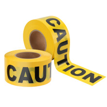 Goldblatt waarschuwingstape 2 stuks gele waarschuwingstape rol 3 inch x 1000 voet waarschuwingsveiligheidstape met vet zwart lettertype voor bouwloca