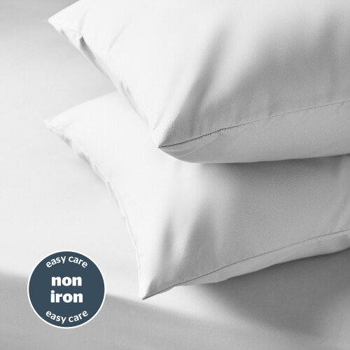 Silentnight Silentnight Supersoft Pillowcase Pair Non Iron Easy Care White 1