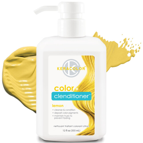 Keracolor Clenditioner LEMON Χρώμα Μαλλιών - Ημι-Μόνιμο Χρώμα, 12 Fl. Oz.