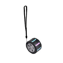 (1 pc- Black Toy) 1/2pcs, Tire-Shaped Rotating Spinner Toy | Fun Busy Toy for Youngsters & Adults | Compact Plastic Design