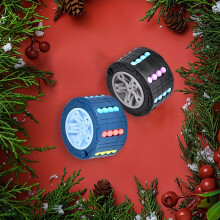 (Black &Blue Toy(2pcs)) 1/2pcs, Tire-Shaped Rotating Spinner Toy | Fun Busy Toy for Youngsters & Adults | Compact Plastic Design