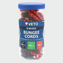 Veto BUNMIX8 8 Pcs Mixed Set Bungee Cord Pack of 8