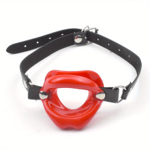 (【Red】) Silicone Lip Ring Opening Clip, BDSM Mouth Ball Plug, Adult Fetish Binding Oral Sex Toy