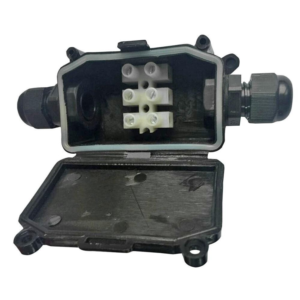 PRO ELEC - Waterproof Junction Box with Terminal Block, Black, IP65