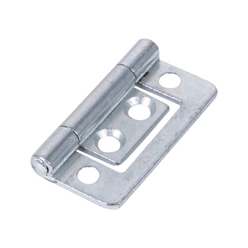 TIMco Timco Steel 105 Pattern Radius Corner Flush Hinge - 38 x 28 x 1.2mm (Bright Zinc) (2 Pack)