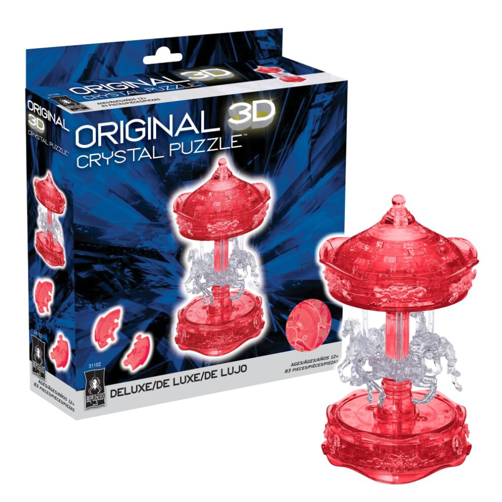 BePuzzled | Carousel Deluxe Original 3D Crystal Puzzle  Ages 12 and Up-image-OPC-PFMJXNG-NEW