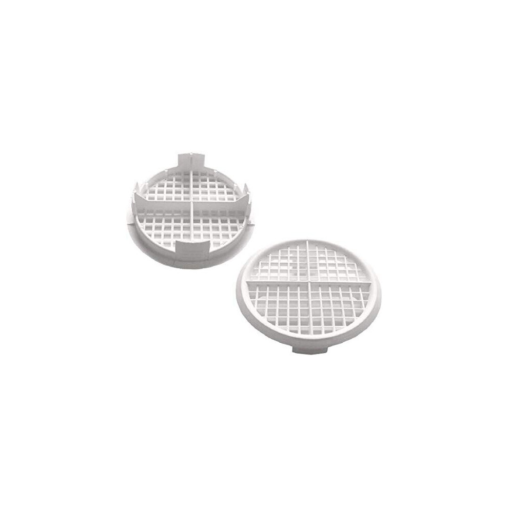 10 Number Timloc 70mm White Plastic Round Circular Push in Soffit Air Vents Vivarium