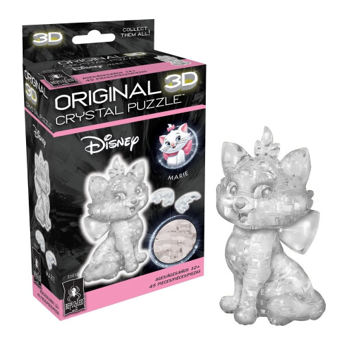 BePuzzled | Disney Marie Πρωτότυπο 3D Κρυστάλλινο Παζλ, Ηλικίες 12 και Άνω