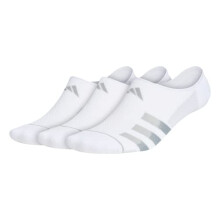 adidas mens Superlite Stripe 3 Super No Show Socks (3-Pair ) Whitecle
