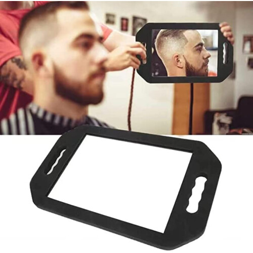 Mpowtech Large Hand Held Mirror Rectangular Foam Barber Mirror for Hai 1