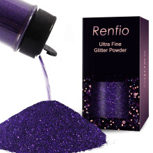 Renfio Purple Glitter 2,11 Oz/60g Jemn Glitter Glitter pro remesla 1/128"""" Halloween Glitter PET Flake Remesln flitry Epoxidov chipsy Vlocky pro H