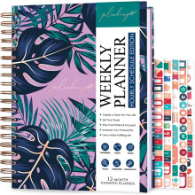 Planberry Large time schema Planner Premium - Odaterad arrangör för produktivitet Tidshantering och budget 20x27cm (Wild Purple)
