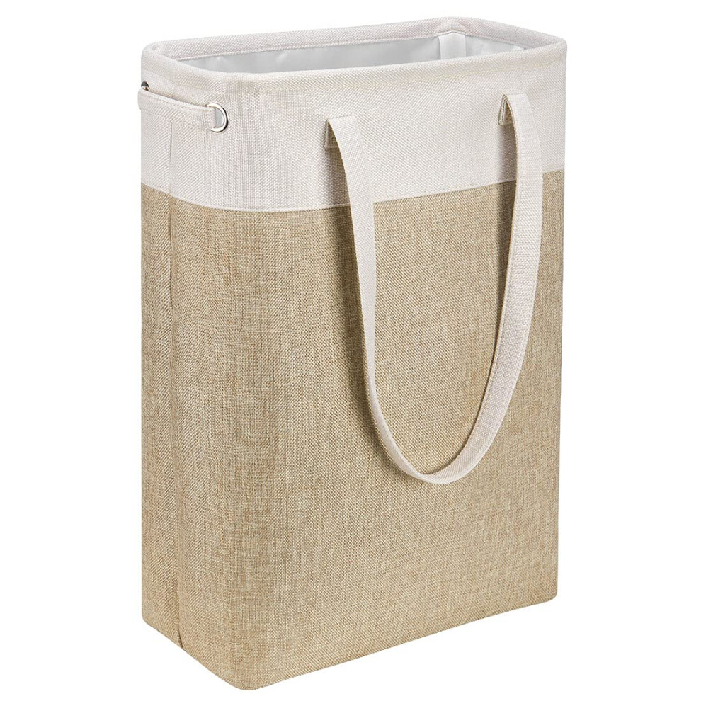 I Bkgoo Cesto Portabiancheria Con Manici Beige&Khaki-Slim Laundry Bin Colla