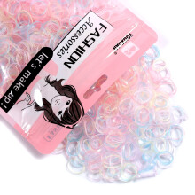 Youxuan Mini Elásticos de Cabelo Transparentes para Meninas, 1000 PCS, Multicolor