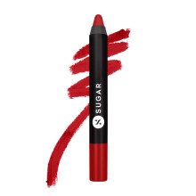 SUGAR Crayon à Lèvres Mat pour Femmes | Tient Jusqu'à 12h | Crayon avec Taille-Crayon | 2,8g - 01 Scarlett O'Hara