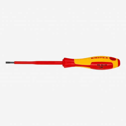 Knipex Knipex - Κατσαβίδι με σχισμή, 4"-1000V Απομονωμένο, 1/8" άκρη (982035)