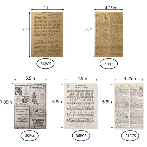 144 PCS P   ginas Junk Journal 1