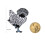Puiul dragu? cu patch de pui brodat pe Patch Farm Animal Applique 2