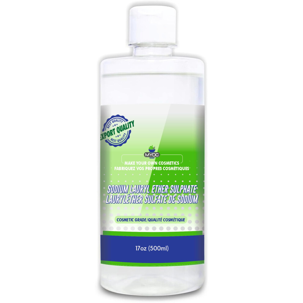 Myoc Sodium Lauryl Ether Sulphate (500Ml) |Face, Hair, Hand Wash Products| Cleanser, Foaming Agent, Emulsifier, |Used In Shampoo, Soap, Detergent, Bub