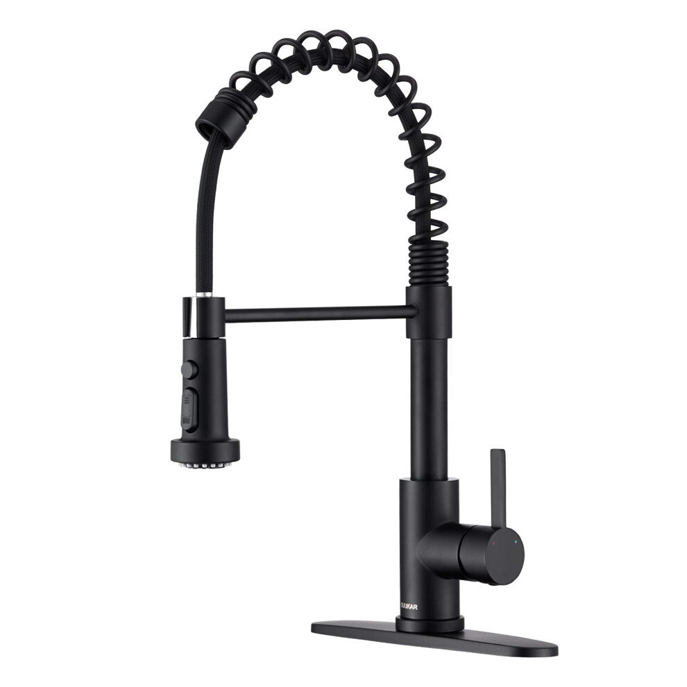 Faucet for Kitchen Sink  Black Kitchen Faucet with Pull Down Sprayer