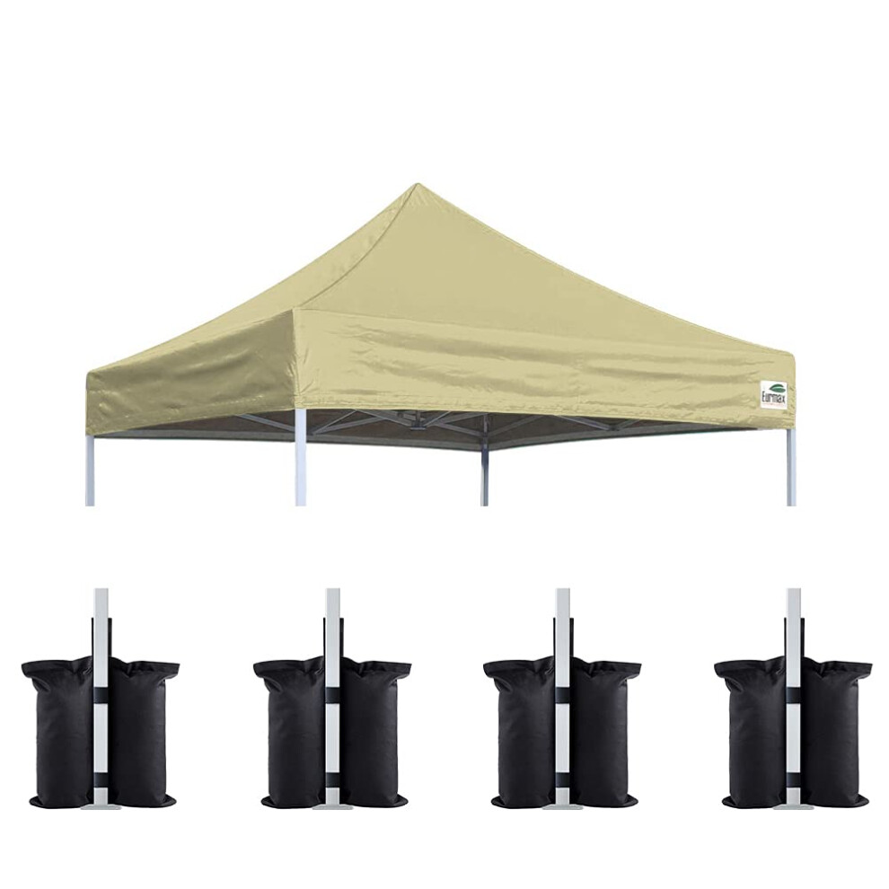 Auvent de remplacement Eurmax USA pour tente pliante, couverture sup   rieure instantan   e, pack bonus de 4 pi   ces, sac de lestage pour auvent (8 x