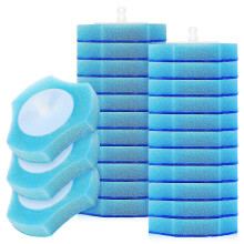 (As show, One size) 30pcs Disposable Toilet Brush Refills Sponge Brush Heads Toilet Cleaner Replacement
