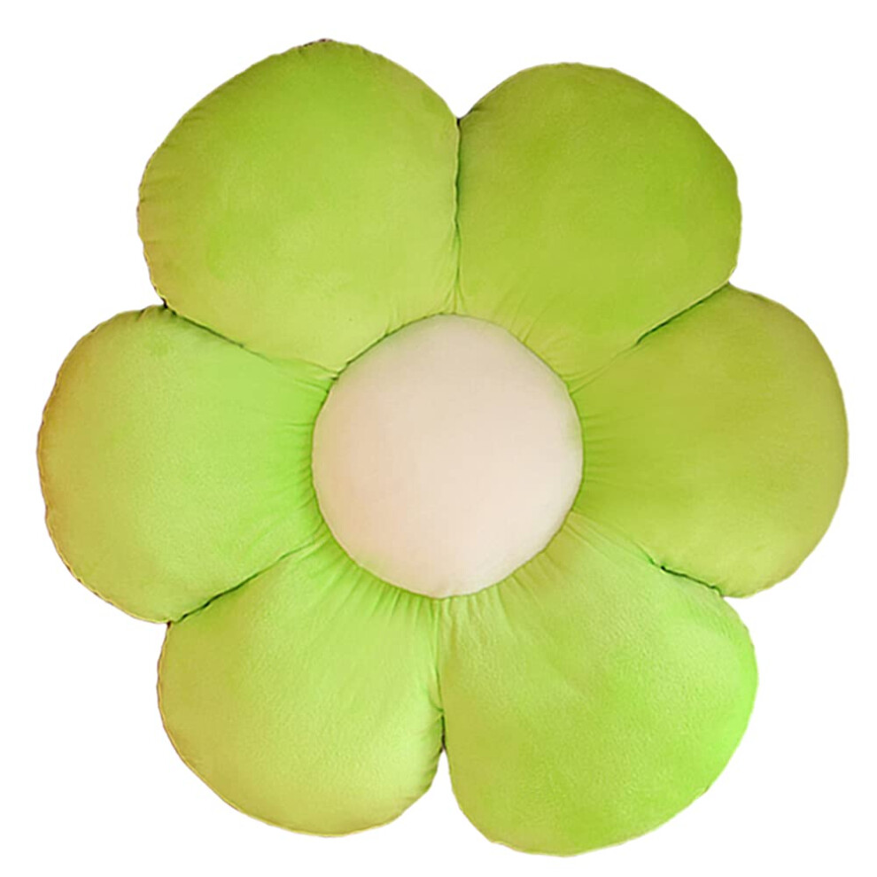 Coussin en peluche     motif de fleurs pour salle de lecture et t   l   vision (19,7"""" vert)