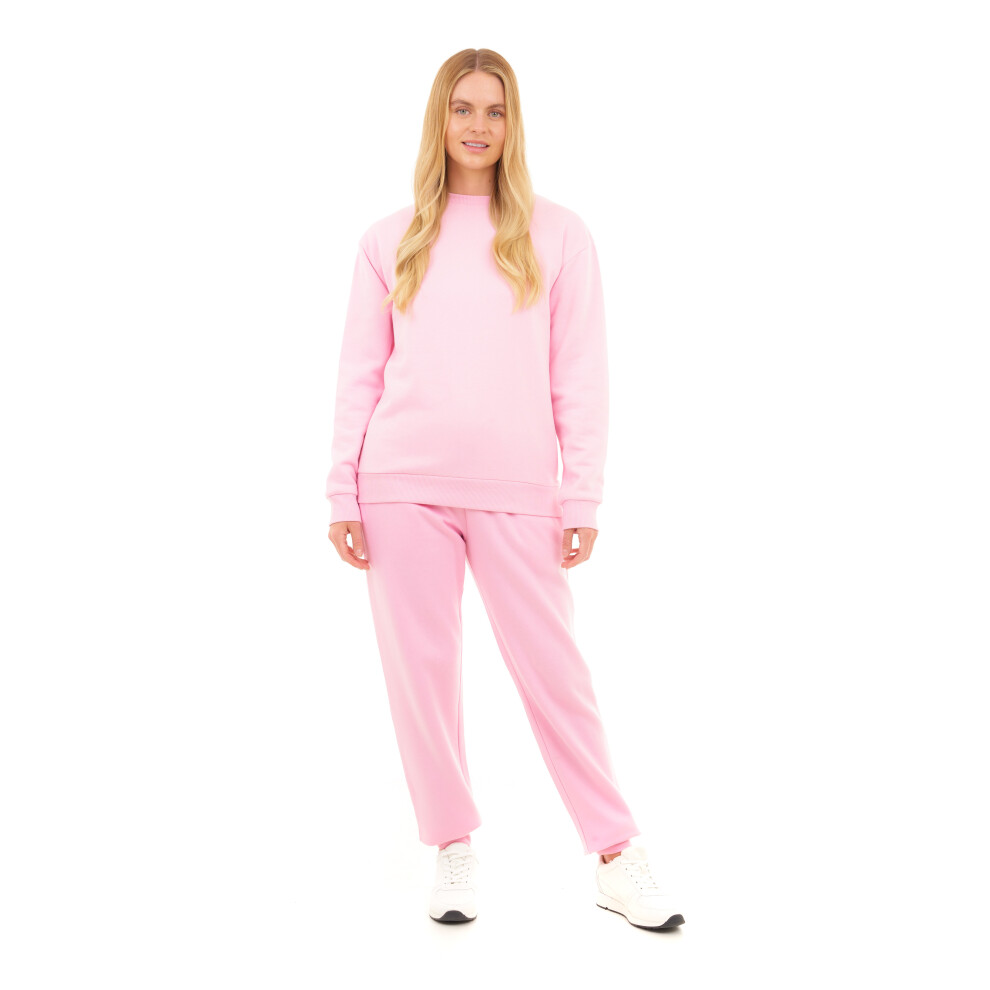 M17 Women's Pink (S) Soft & Casual Pullover Crew Neck Sweatshirt Small