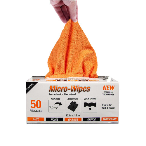 Limpeza de microfibras reutiliz   veis Eurow e len   os de secagem com caixa de dispensador 200gsm 12 por 12 polegadas pacote de 50 - laranja 1