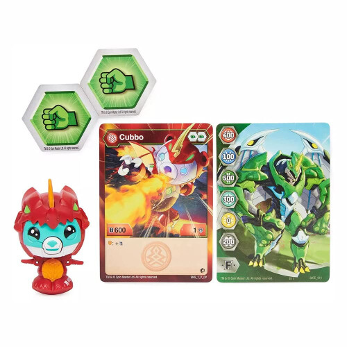 Bakugan Bakugan 2021 Pyrus Cosplay Drago Cubbo 2-ιντσών Συλλεκτική Φιγούρα και Κάρτες 2