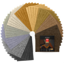 Arteza Viltbladen, Set van 50, 8.3 x 11.8 inch, 10 Bruine en Grijze Tinten