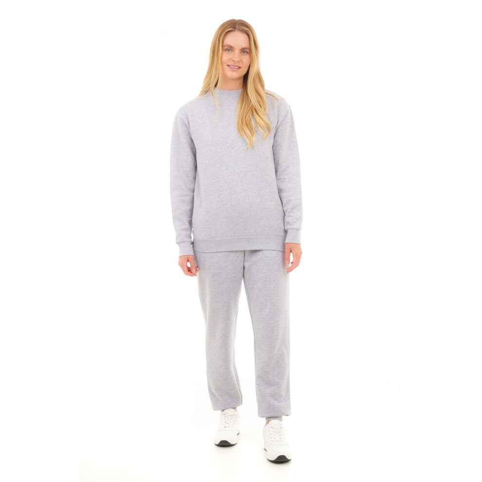 M17 Women's Grey (L) Soft & Casual Pullover Crew Neck Sweatshirt Large