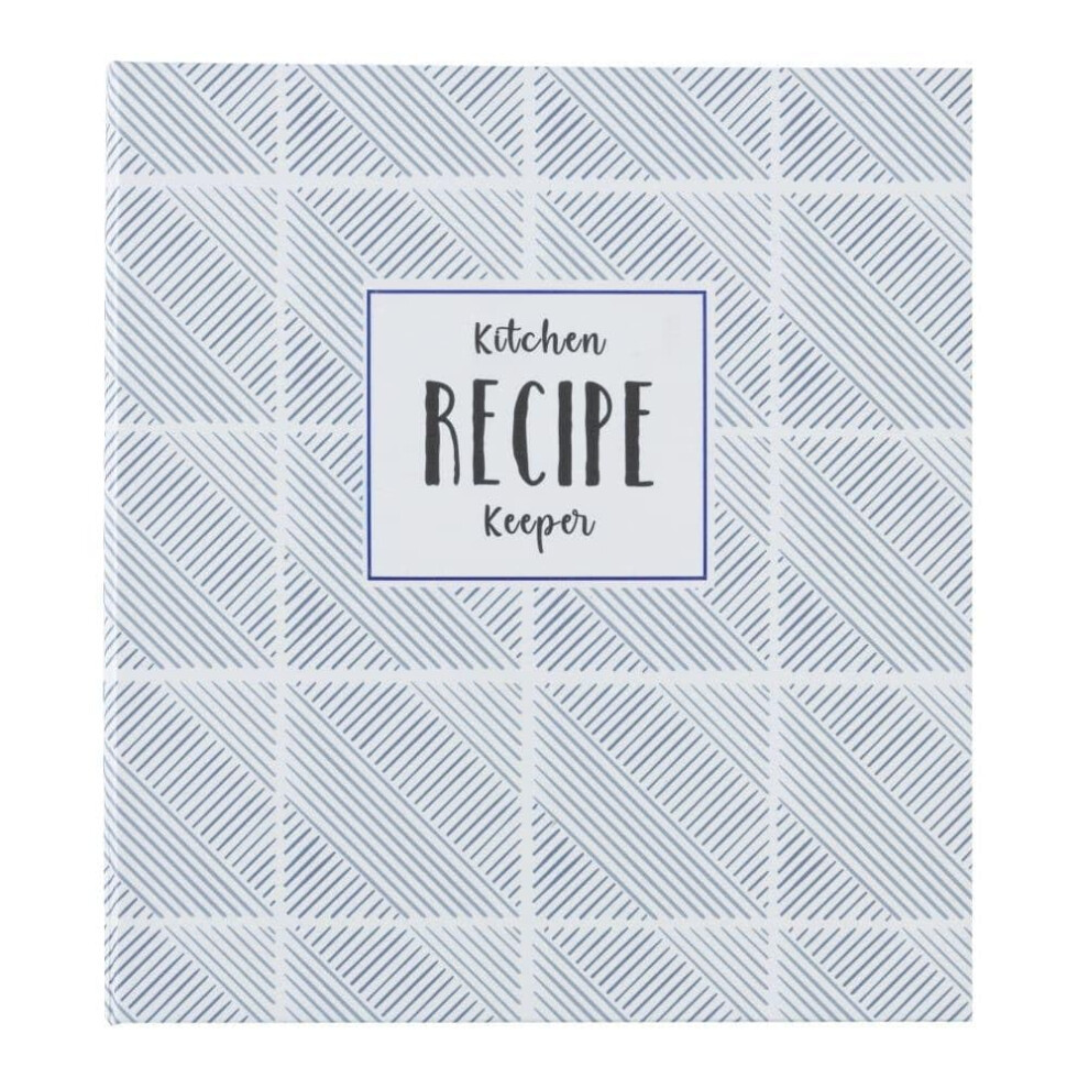 CR Gibson QP1224018 3Ring Recipe Binder with Recipe Cards  9 W x 94 H  True Blue
