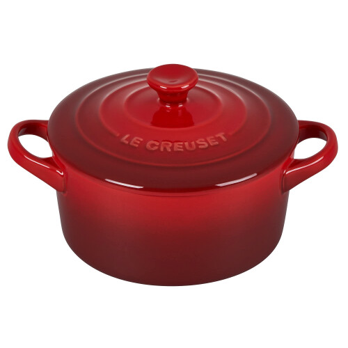 Le Creuset Mini Cocotte redonda de gres Le Creuset, 14 oz. Cereza
