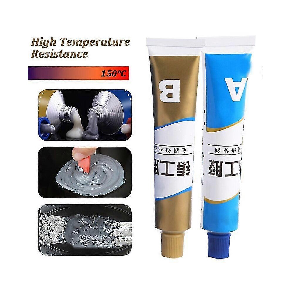 (20G, One Size) High Temperature Resistance A+B Industrial Repair Paste Glue Metal Casting Agent Stomatal Cracks Adhesive Gel Cold Welding 5061429093993