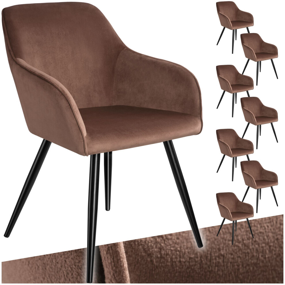 (brown/black, Set of 8) Dining Chair Accent Bedroom Furniture Velvet Armchair Living Room Chairs Set-image-OPC-PG9HRJX-NEW