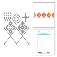 Spellbinders Kaleidoskop Argyle Slimline Collection Metallgetzte Stanzformen
