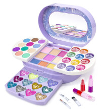 Kit de maquillage lavable Tomons pour enfants, palette de maquillage pliable avec miroir, jouet de maquillage, cadeaux pour filles - S curit tes