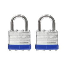 LanuBe Lock Cadeado Laminado com Chave (1-9/16", 40mm), Chaves Iguais, Gancho Normal, Pacote de 12