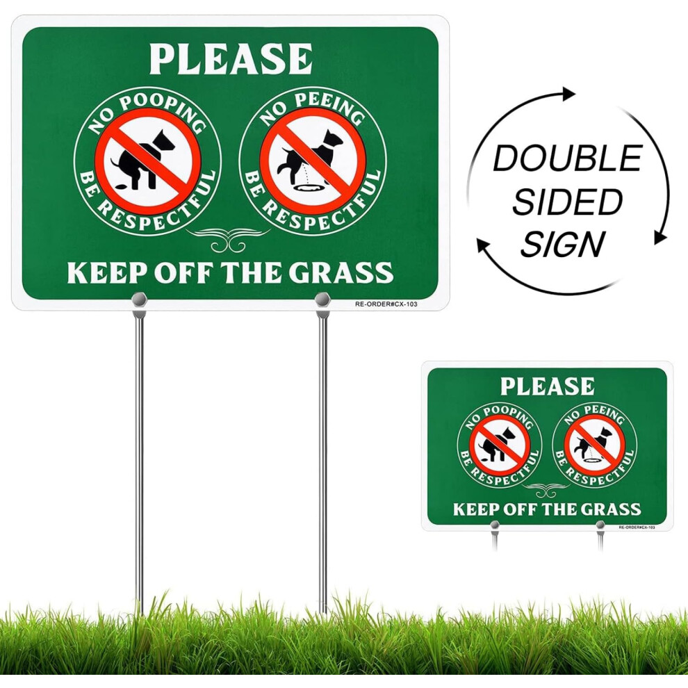 Muxyh Double Sided No Peeing And No Pooping Dog Sign Please Be Respec